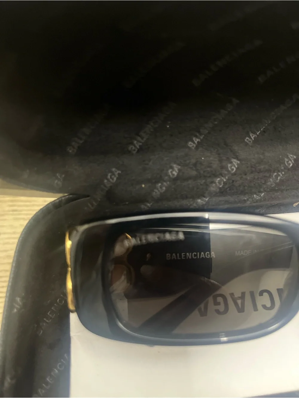 Balenciaga Dynasty Gold & Black Sunglasses
